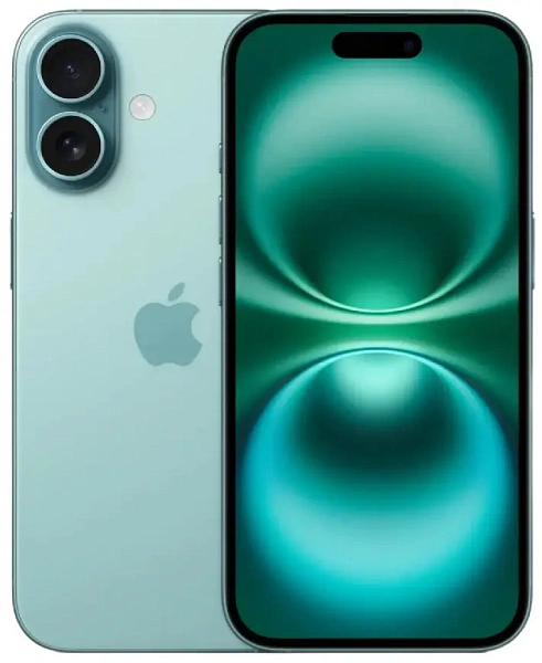 Смартфон Apple iPhone 16 128 GB, Dual nano SIM, Teal